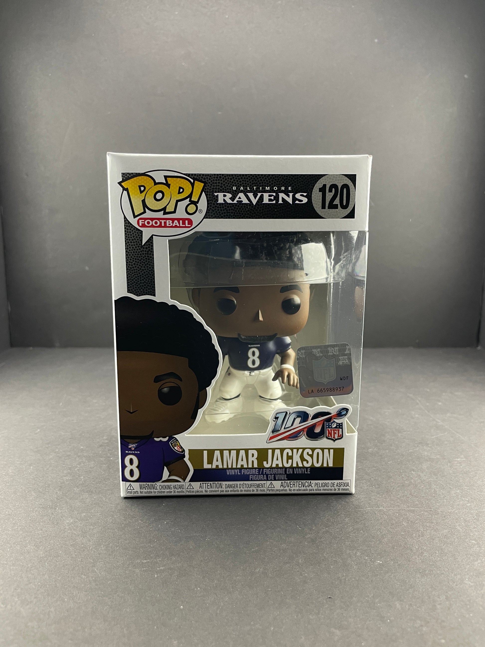 Funko Pop! NFL Baltimore Ravens Lamar Jackson #120 Pop Figure New